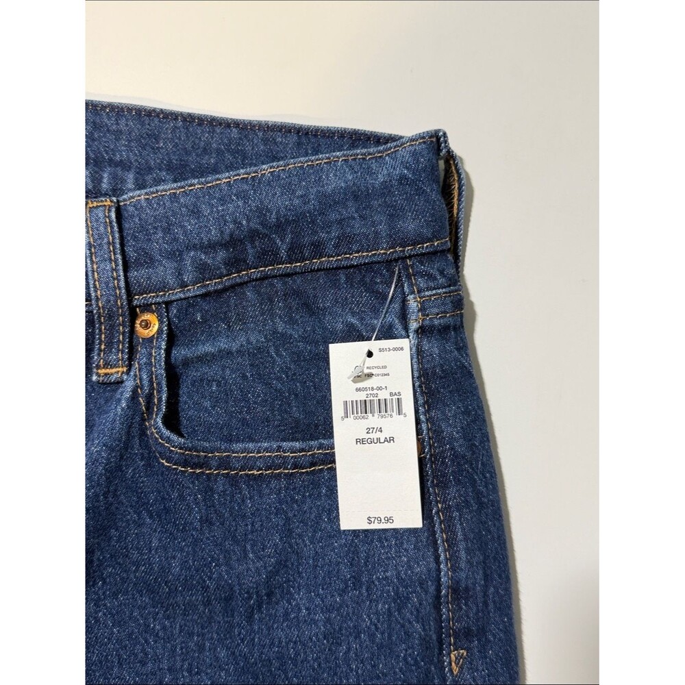 NWT GAP Women’s Dark Indigo Blue Cheeky Straight High Rise in Size 27 | 4 - Picture 4 of 7